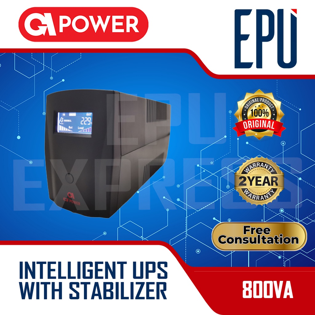 UPS GPOWER GP200 800va / 480 watt (Garansi resmi 2 tahun)