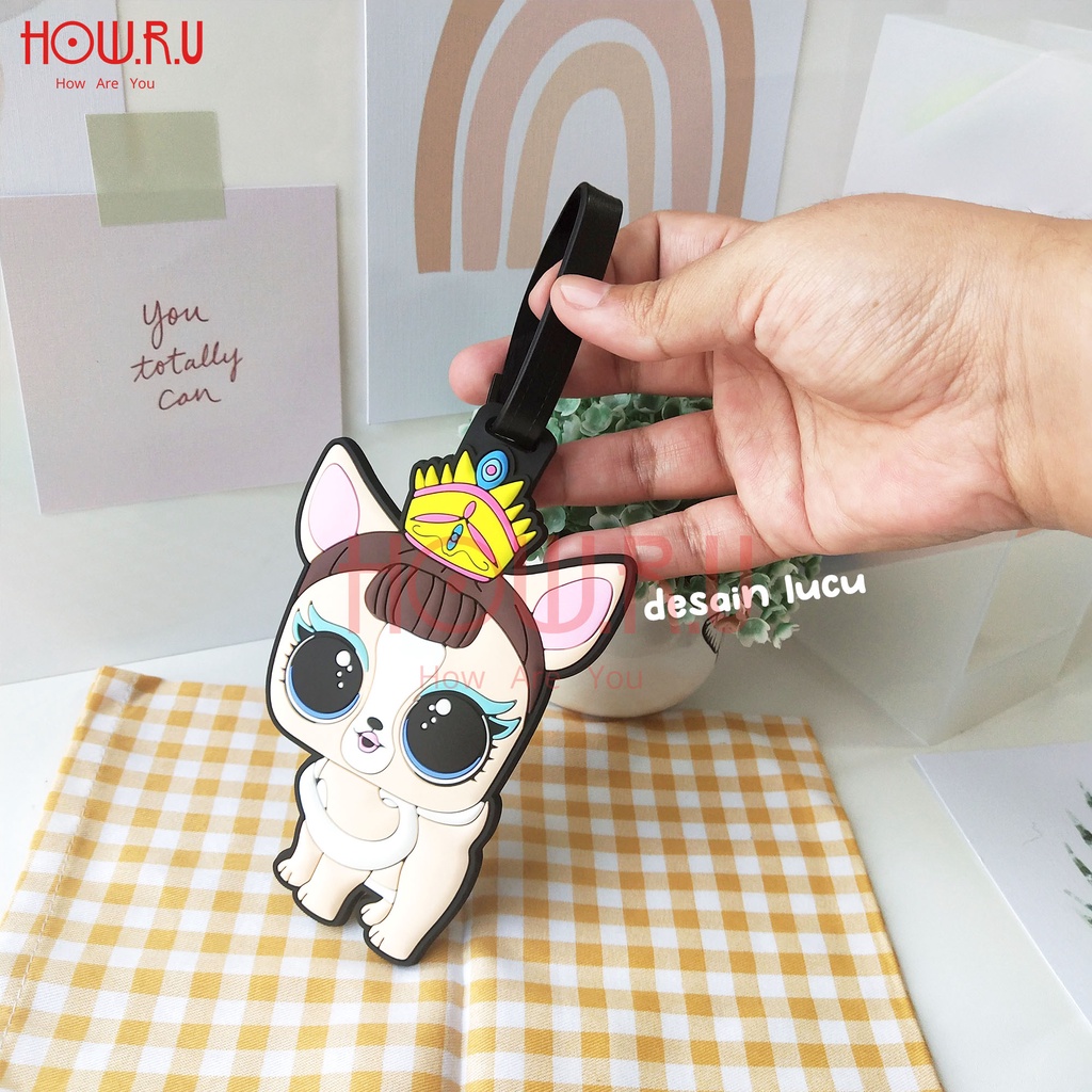 HOW.R.U | Luggage Tag Lucu / Gantungan Tas Anak Bisa Ditulisi Nama