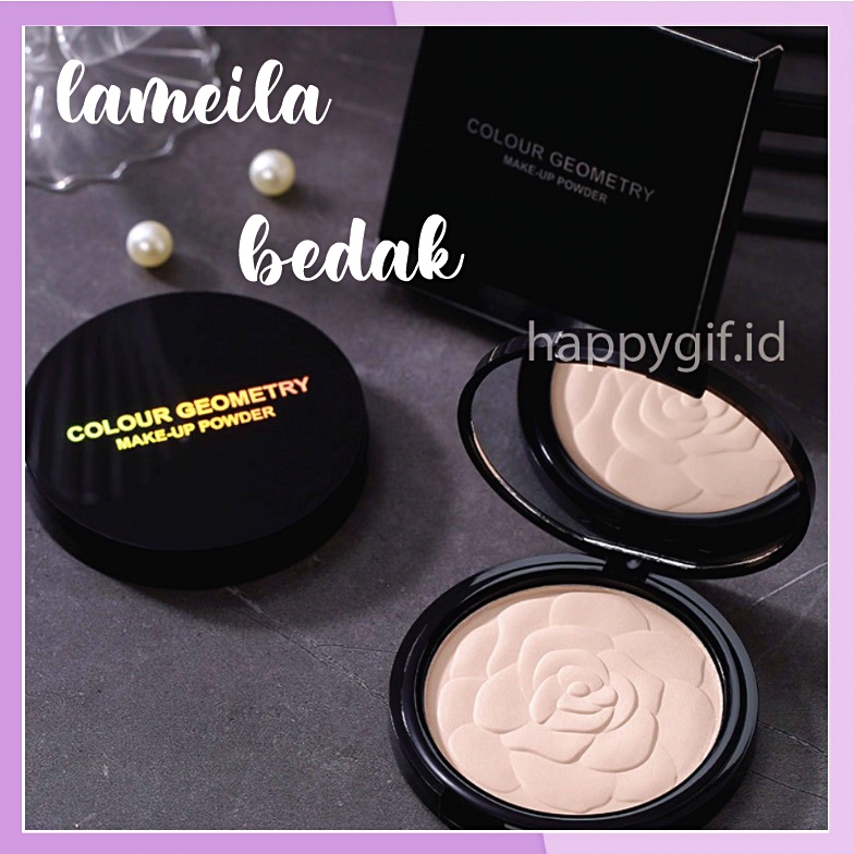 LAMEILA Bedak Colour Geometry Make Up Powder Cake Mampu Mengontrol Minyak Berlebih LA135