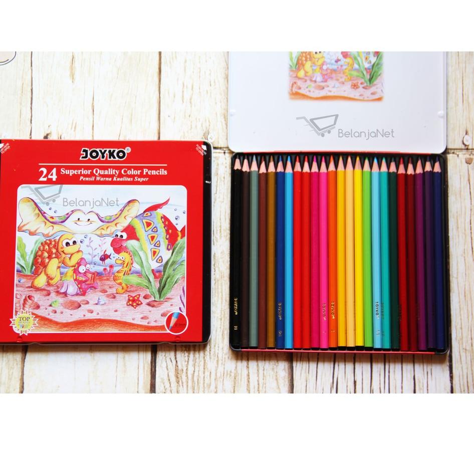 

Free Ongkos Kirim Pensil Warna Joyko Kaleng 24 Color