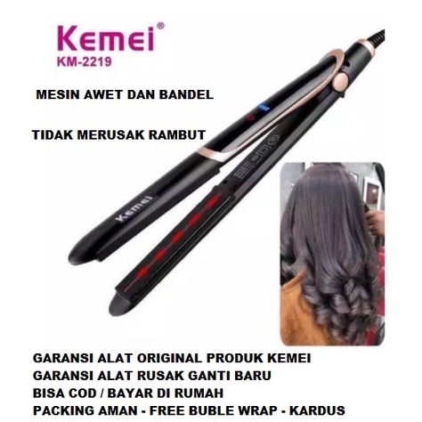 [ GARANSI MESIN MATI GANTI BARU ] ORIGINAL ASLI 100% ORI ALAT catok rambut kemei 2219 infra red cato