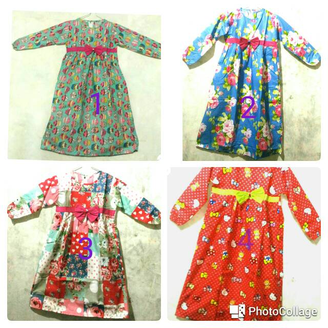 Gamis Anak Katun Size L (5-6 th)