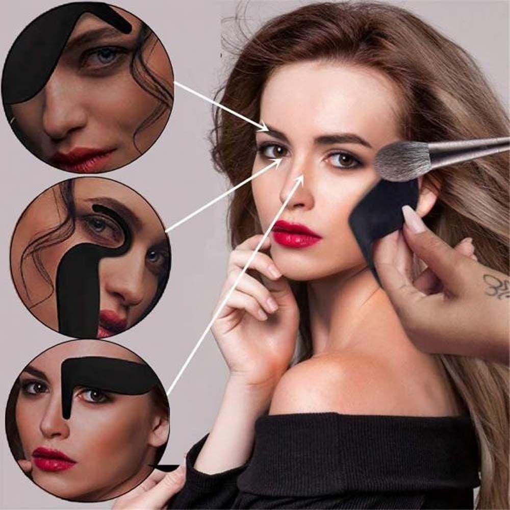 Kartu Eyeliner Agustina Prime Face Shape Makeup Tools Template Kurva Kontur Makeup Mata &amp; Asap