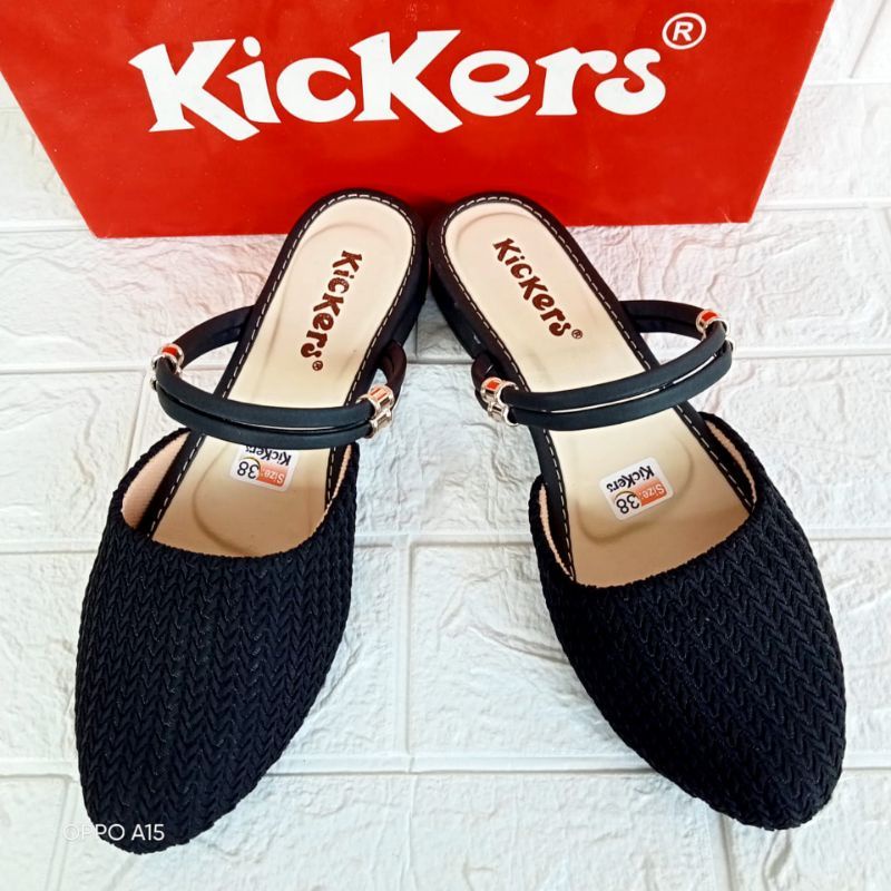 Sepatu Sandal wanita selop Rajut import terbaru-flat shoes Rajut Trendy Kekinian