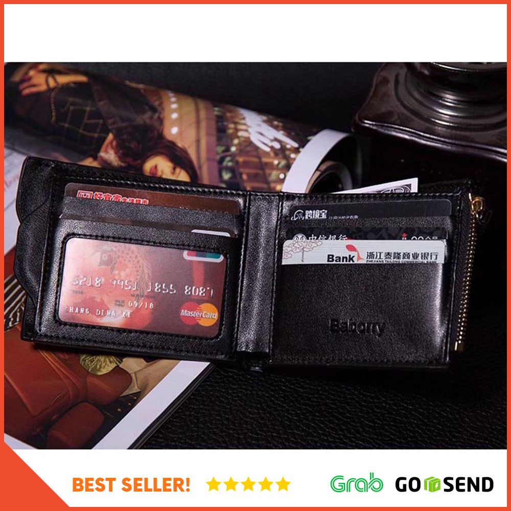 Baborry Dompet Kulit Klasik Pria - QB02 - Black