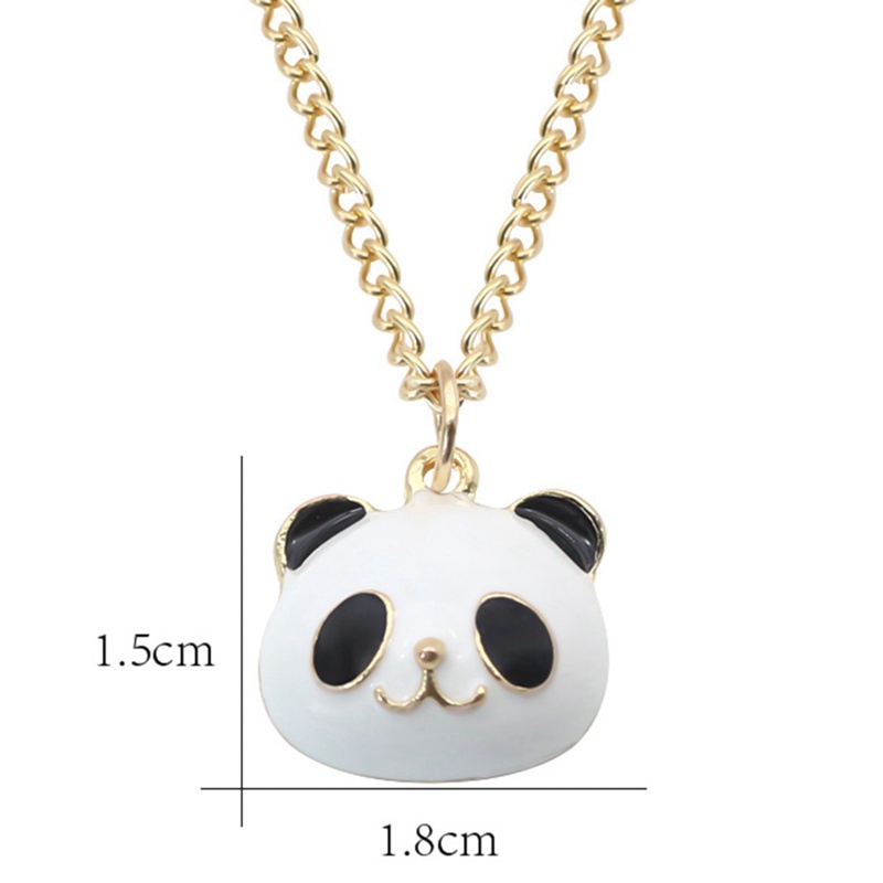 Fancyqube Kalung Liontin Panda Kristal Bening Untuk Wanita