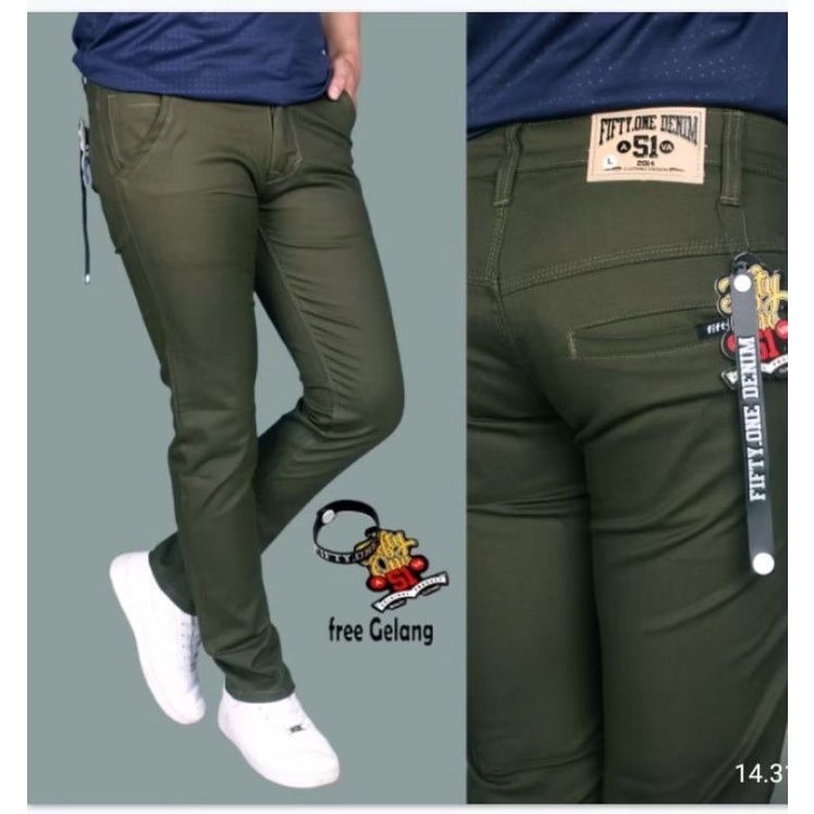 Celana Chino Panjang Pria Casual Slim Fit Size 28-36