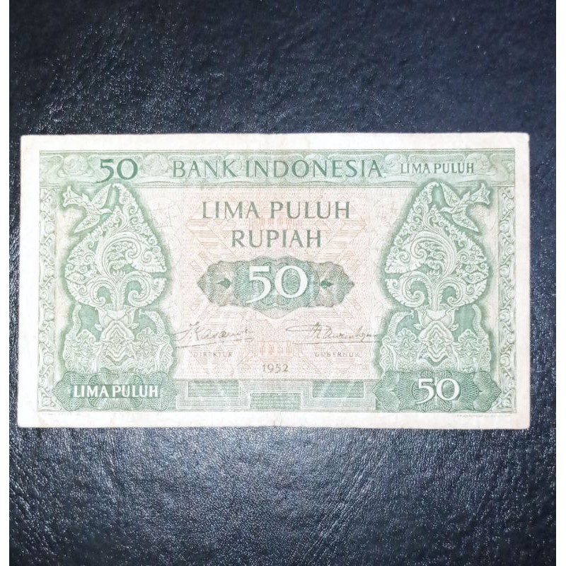 

uang kuno kertas 50 seri budaya tahun 1952