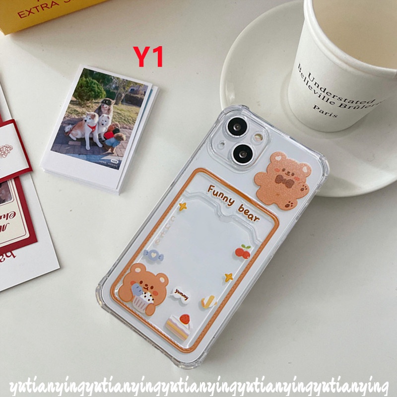 Soft Case Bahan TPU Desain Beruang Dan Kelinci Untuk IPhone XR X XS Max 7 8 6 6s Plus 11 12 13 Pro Max SE 2020