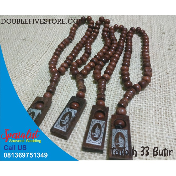 Souvenir Pernikahan Tasbih - Souvenir Tasbih Kayu 33 butir