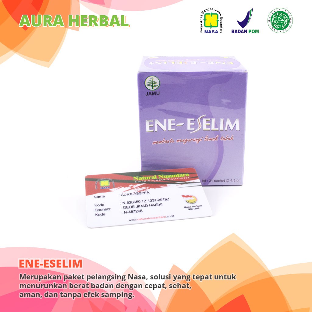 Ene Eselim Ekstrak Slim Original Asli NASA  Obat  Diet  