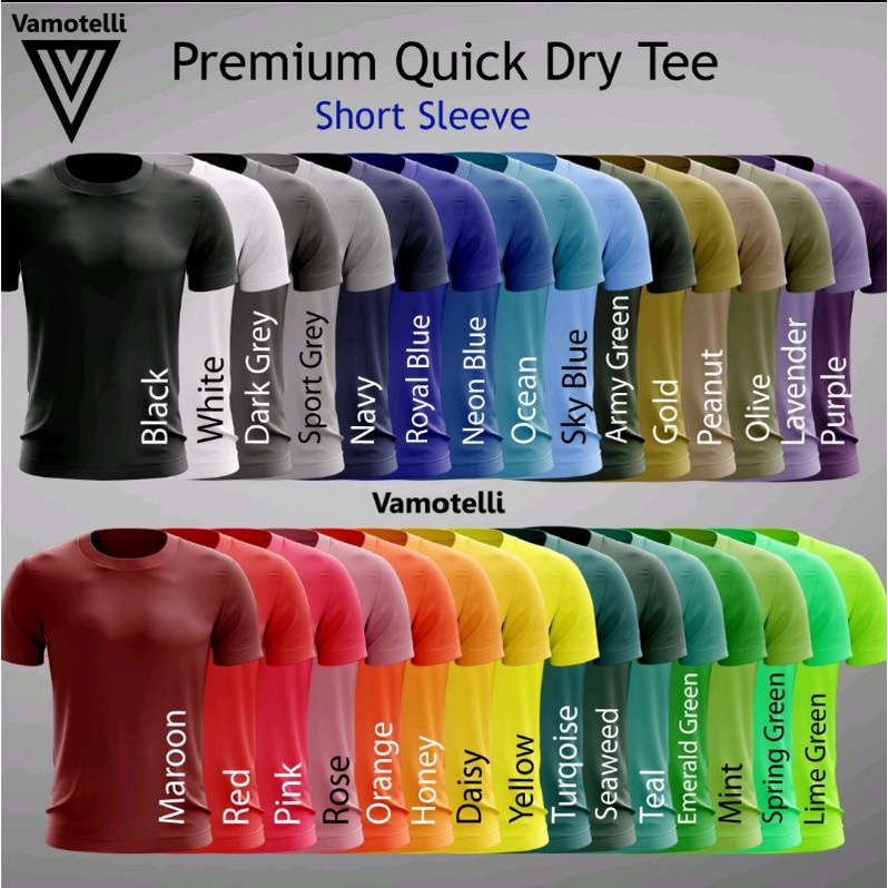 CUSTOM PRINT - (Logo kecil dada) kaos tshirt dry fit drifit print