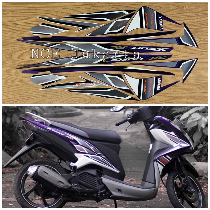 STIKER STRIPING MOTOR XEON RC 2013 UNGU VIOLET