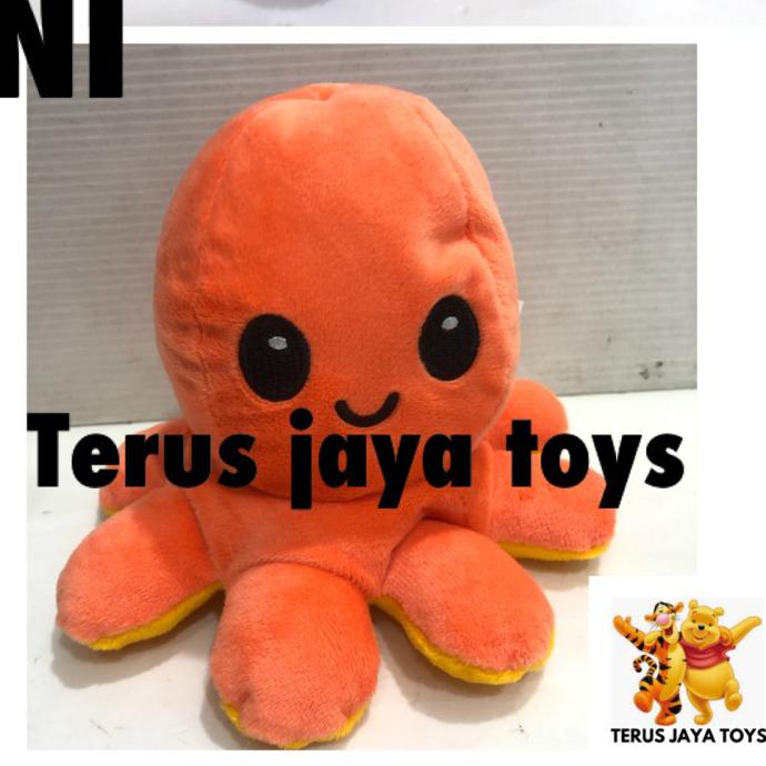 Open Ds] Boneka Gurita Bolak Balik Cumi Octopus Doll Bolak Balik - Orange