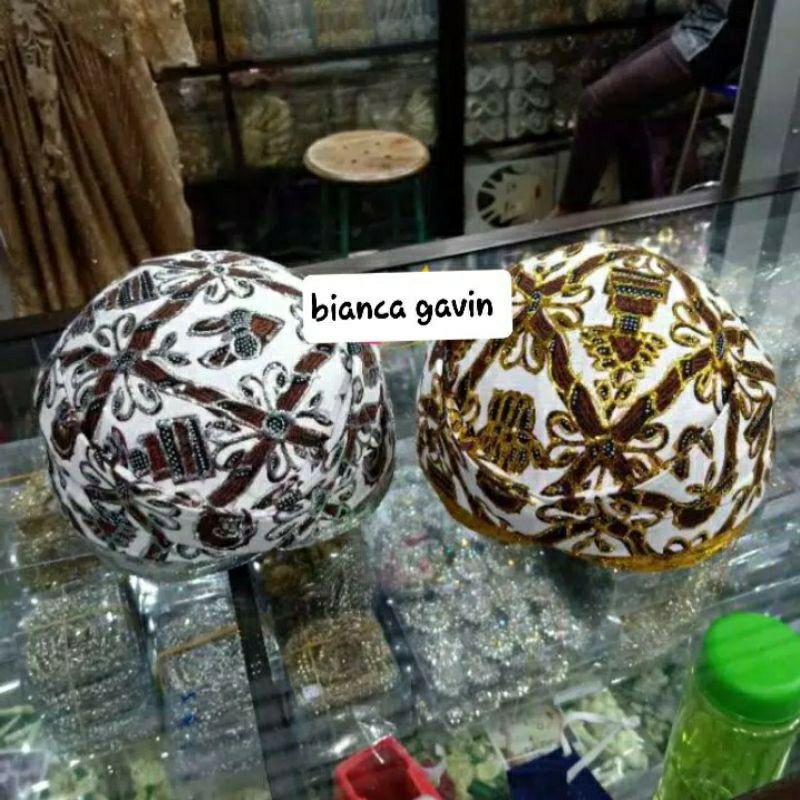 Blangkon Pengantin Solo Prodo Motif Jarik ( motif sama dengan jarik )