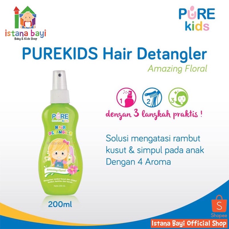 Purekids Hair Detangler - Spray rambut kusut