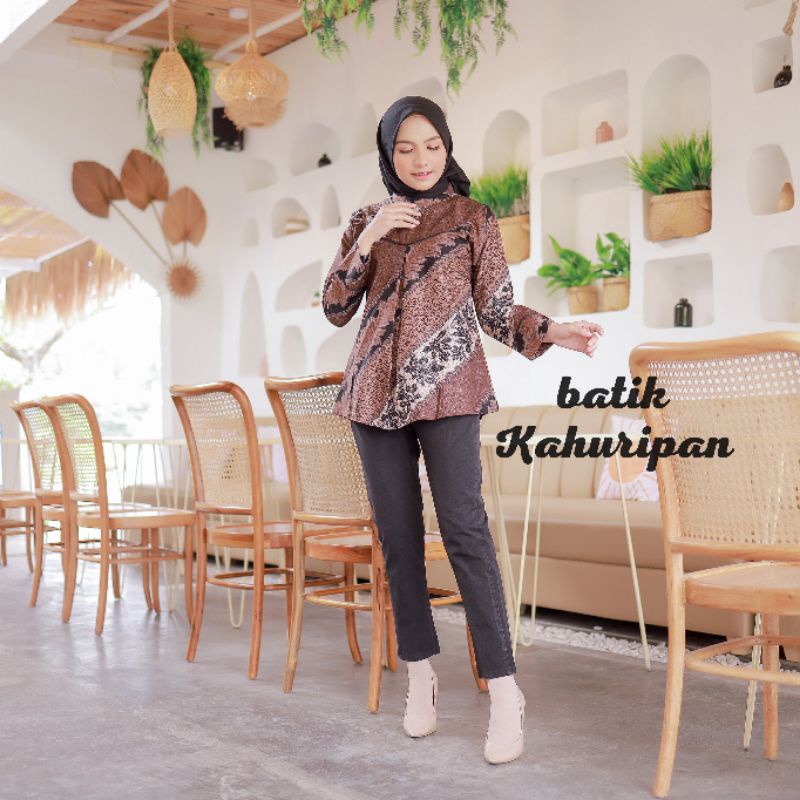 Batik Wanita Lengan Panjang Batik Kerja Batik Kantor By Batik Kahuripan