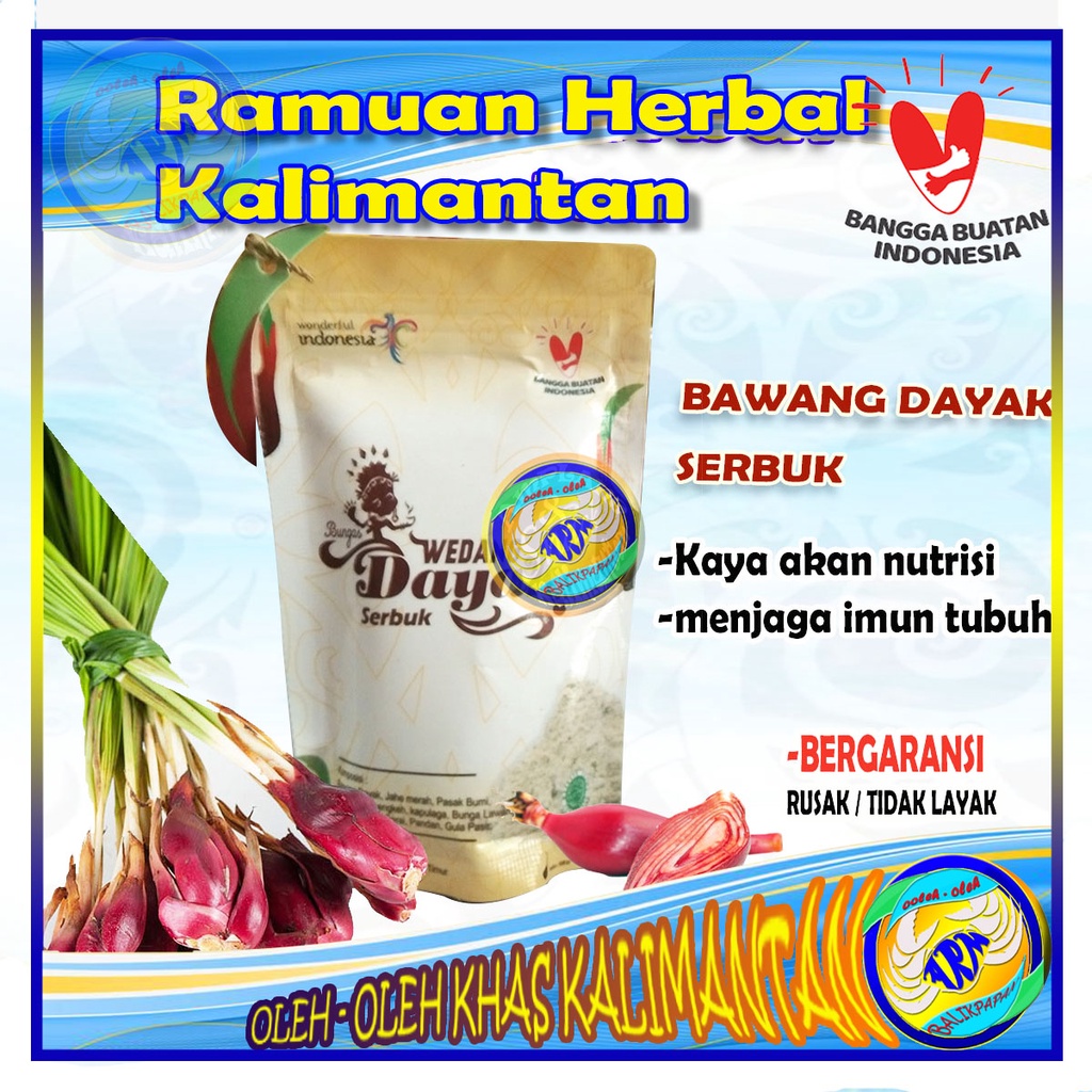 

wedang khas kalimantan wedang dayak serbuk 100% bubuk bawang dayak