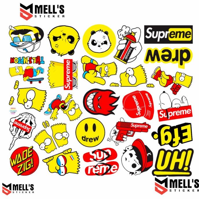 

stiker sticker distro supreme the simsons mells-st11 Diminati Banget
