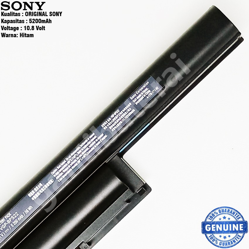 Baterai ORI Sony Vaio VPC EA EB EC EE EF VGP-BPS22 VGP-BPL22 VGP-BPS22A BPS22 BPS22A BPL22