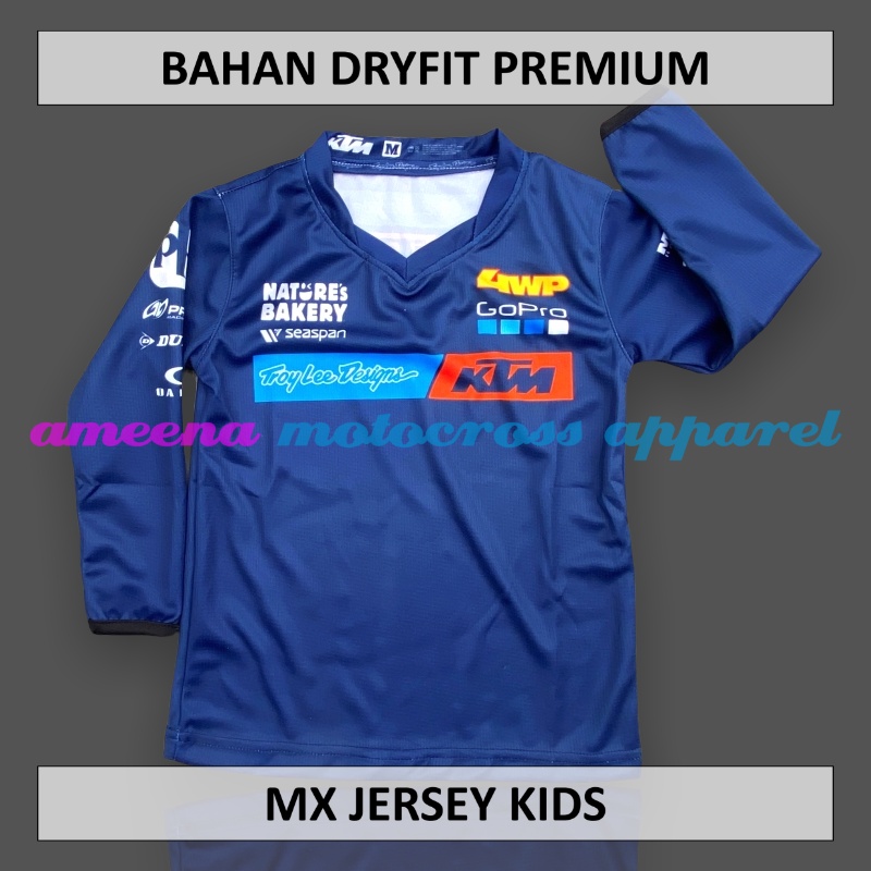 Jersey Cross Anak - Jersey Trail Anak - Jersey Premium Dryfit - Jersey Motocross - Jersey Trabas Anak - Jersey Adventure - KT001