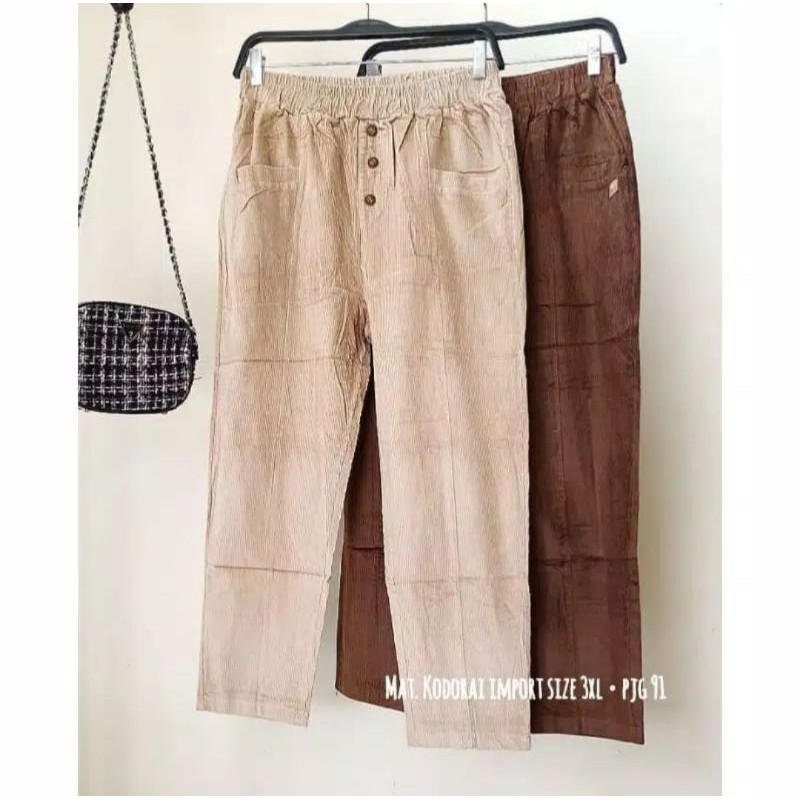 celana codoray import jumbo muat ampe 80kg | corduroy pants | celana jumbo | hareem pants 6605 3XL 6602