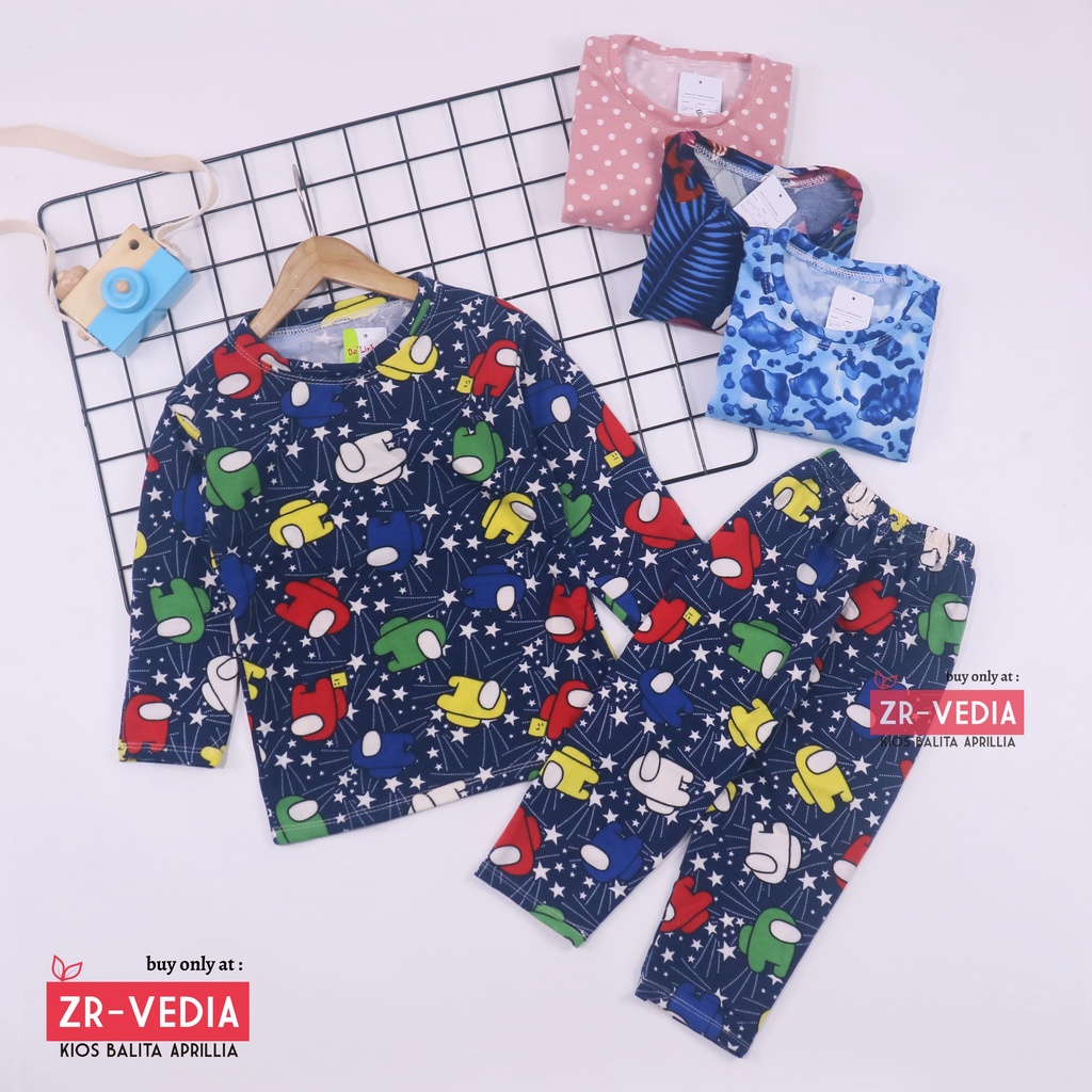 Pajamas Sunday uk 1-3 Tahun / Baju Tidur Anak Perempuan IMPORT Piyama Branded Karakter Setelan