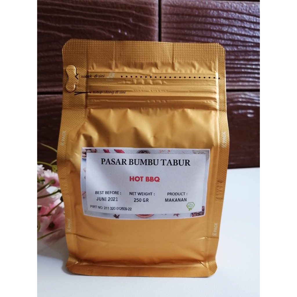 

BUMBU TABUR HOT BARBEQUE / BBQ 250 GR BUBUK MAKANAN SERBAGUNA ENAK MURAH HALAL