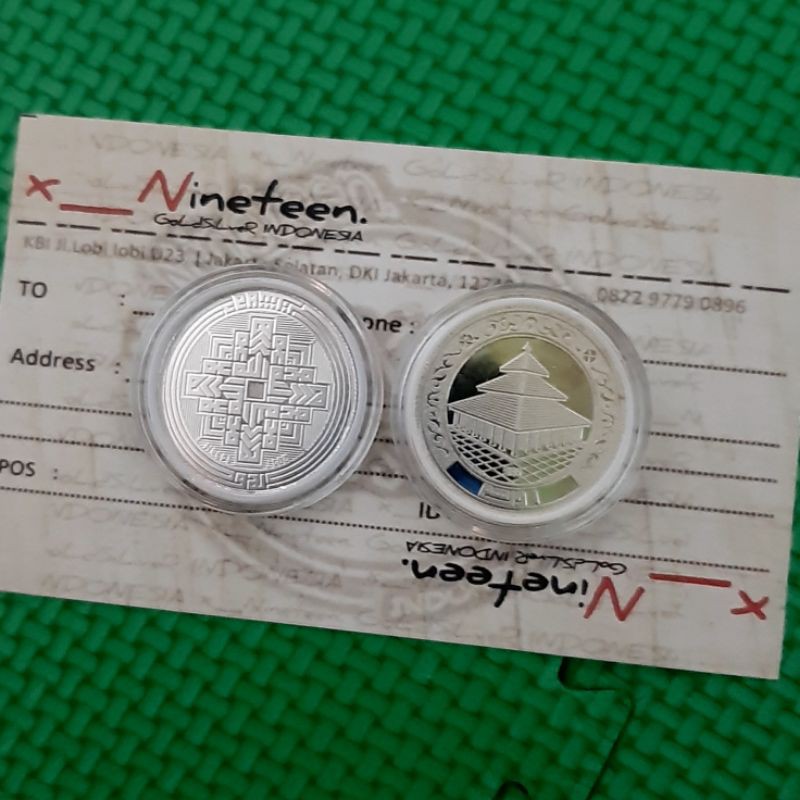 COINCARD The Hajj koin Silver Dirham Nubex seri The Hajj -Bukan Dinar dirham Antam Sala Imn Wakala