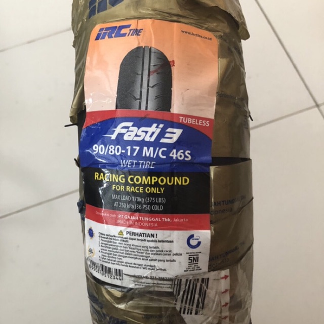 BAN LUAR TUBLES IRC 90/80-17 (FASTI 3)
