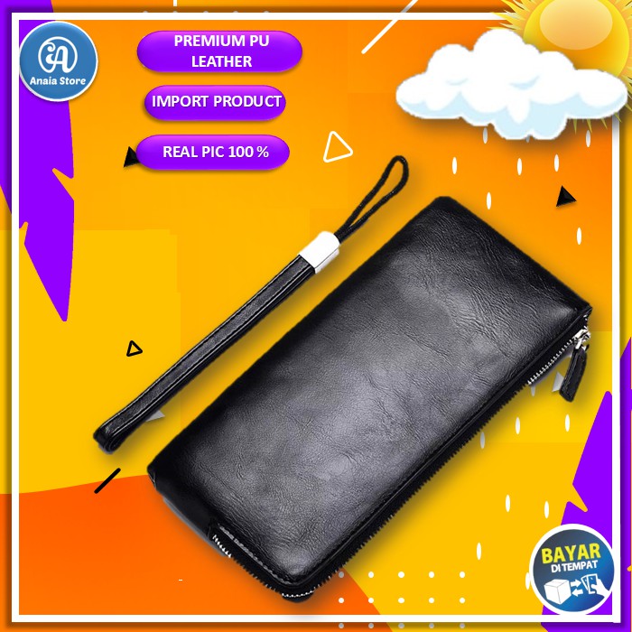 dompet wanita panjang tipis kulit dompet cewek wanita pria import
