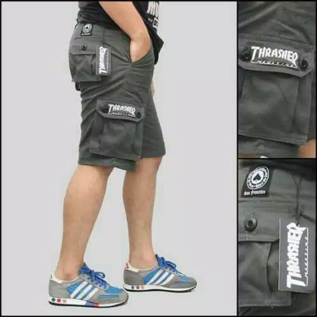 Celana Pendek Cargo Thrasher | Cargo Pendek | Celana distro | Cargo Thrasher Pria Cowo
