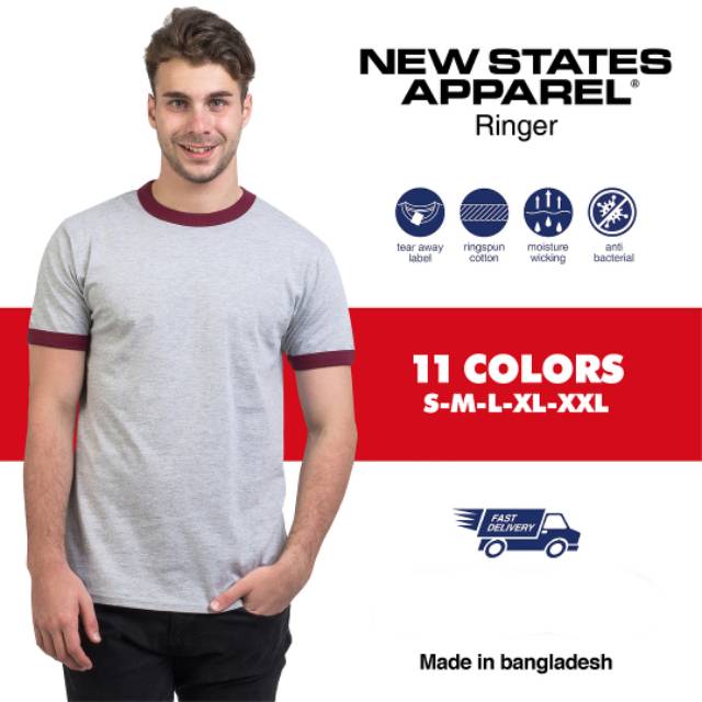 New States Apparel Premium Cotton 7250 - Ringer