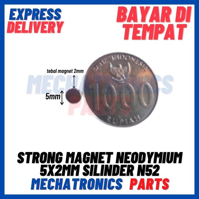 [MGT-9016] STRONG MAGNET NEODYMIUM 5X2MM SILINDER N52