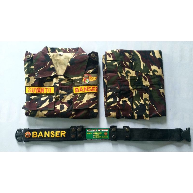 PAKET 1. PDL BANSER EKLUSIF KATUN TWILL ANTI LUNTUR - PDL RIPSTOK BONUS NAMA BORDIR