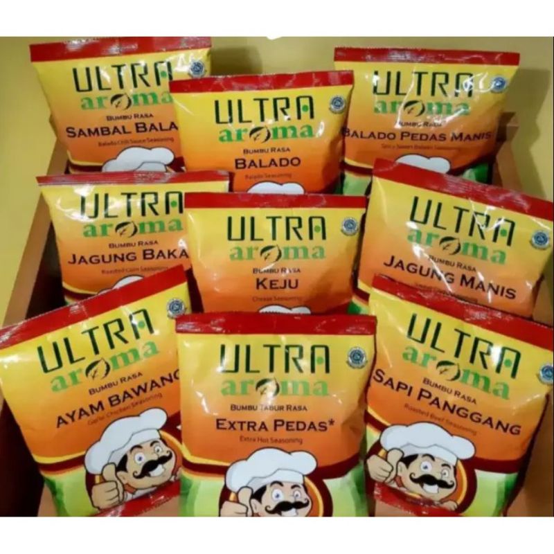 Jual Bubuk Tabur Ultra Aroma 100 Gram Balado Keju Jagung Bakar Sapi