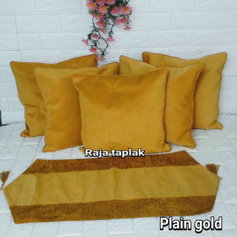 SARUNG BANTAL KURSI SOFA POLOS / SARUNG BANTAL KURSI MINIMALIS MURAH POLOS GOLD
