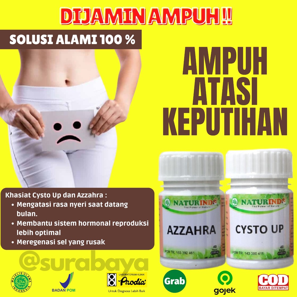 Obat Kista dan Miom Ovarium Obat Herbal Kista Bartholin Obat Penyakit Rahim Obat Cista Cysta Obat Miom Myom Coklat Obat Kista Endometriosis Ampuh Jamu Herbal Kista Miom Tumor Mioma Ampuh BPOM HALAL MUI CYSTO UP Naturindo Surabaya 40 Kapsul-ATASI KEPUTIHAN