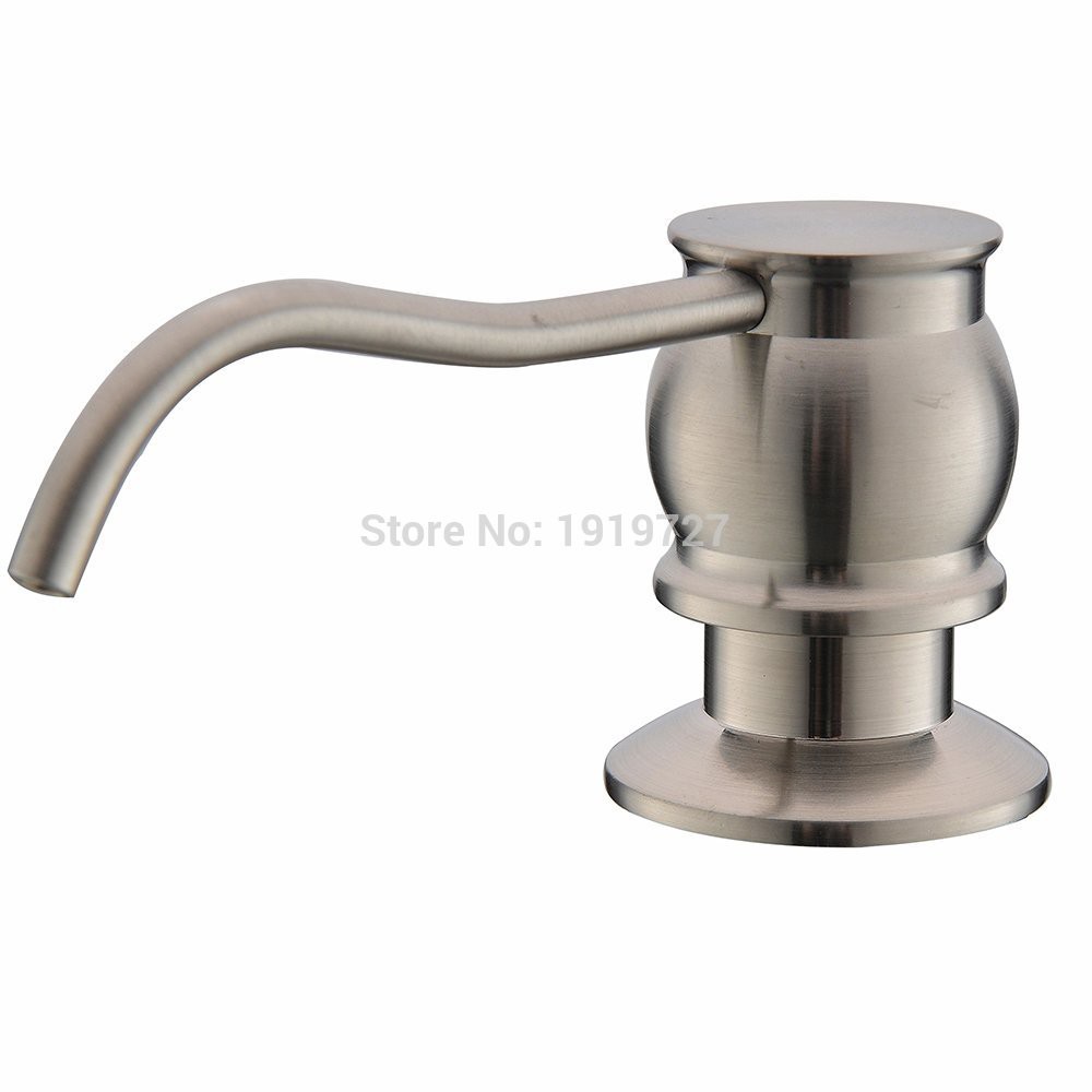 Classic Brass Brushed Nickel Countertop Kitchen Sink Soap Dispenser Bottle Built Wall Mount Hand Shopee Indonesia