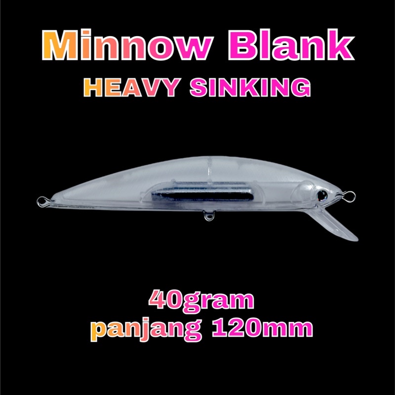 Minnow blank heavy sinking 120mm 40gram FREE MATA