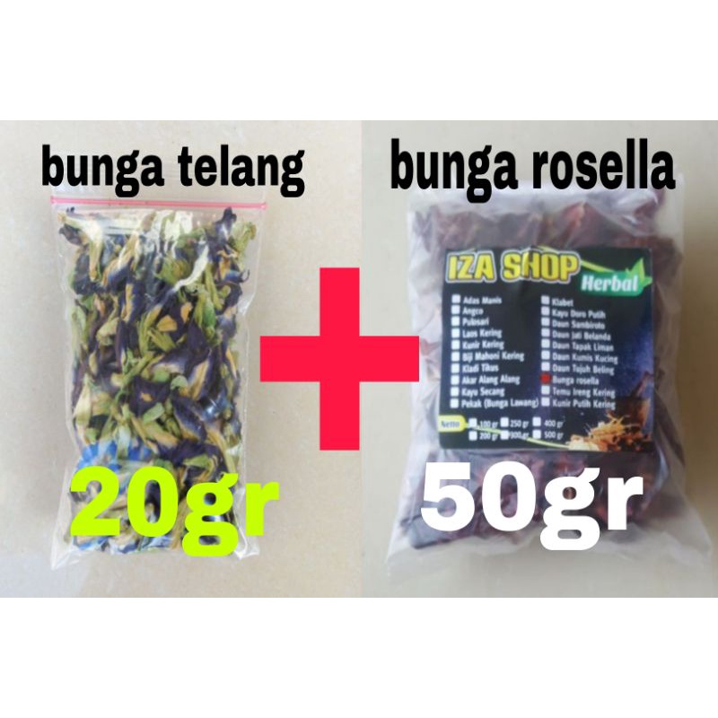 

paket tea rose/telang rosella
