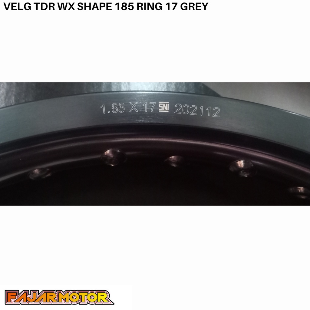 TDR RIM VELG WX SHAPE 185 VELK PELEG RING 17 HOLE 36 BLACK SILVER GOLD TITANIUM GREY