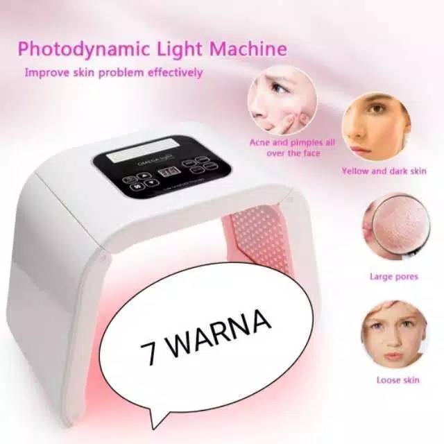 Lampu LED omega/ lampu facial masker led pdt light/ omega light aqua light 7 warna/