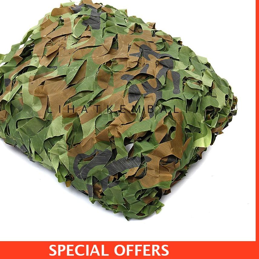 ✈ *PROMO* Tenda Jaring Militer Camouflage Net Motif Daun Untuk Berburu Kemah Dekorasi ™