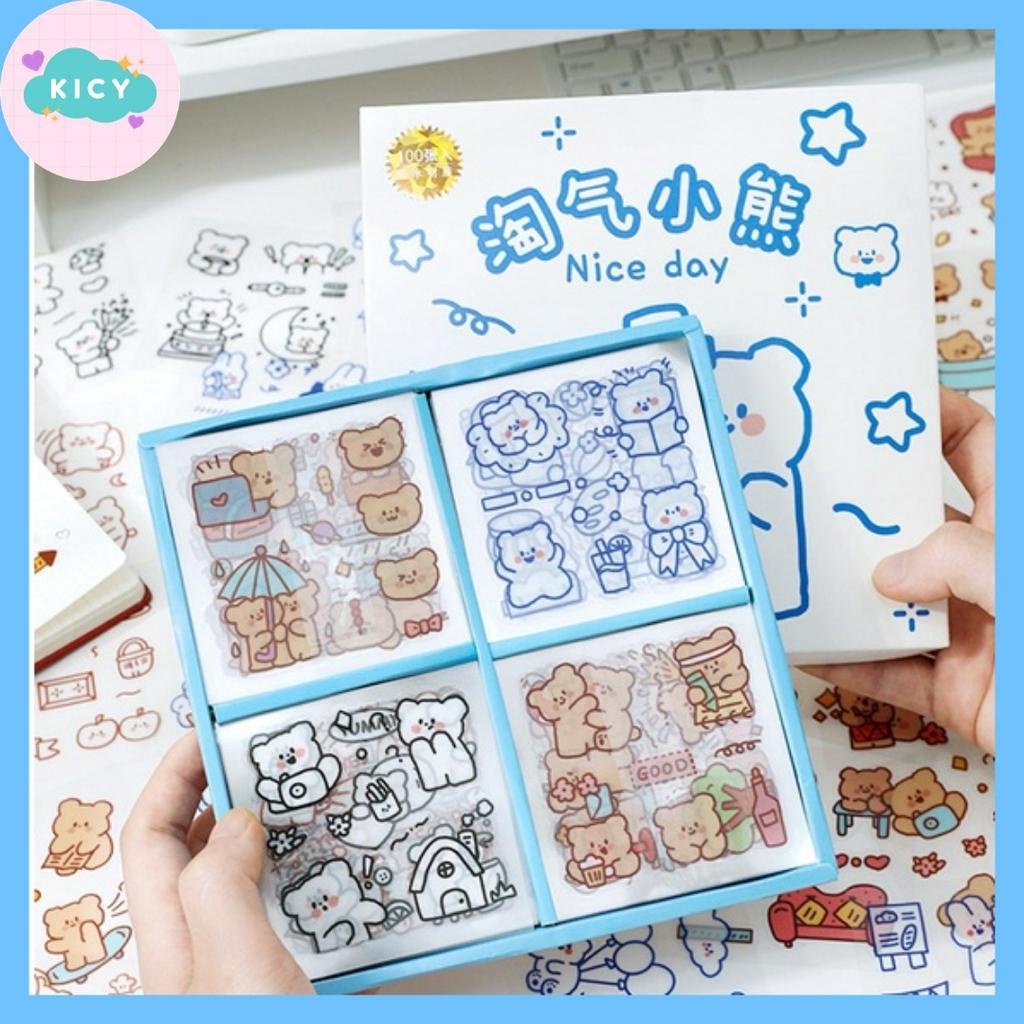 

[KICY] 1 Lembar Stiker Deco NICE DAY Stiker Lucu Imut Cute Stickers Aesthetic Dekorasi Scrapbook Journal Kit Notebook DIY Bujo Kit