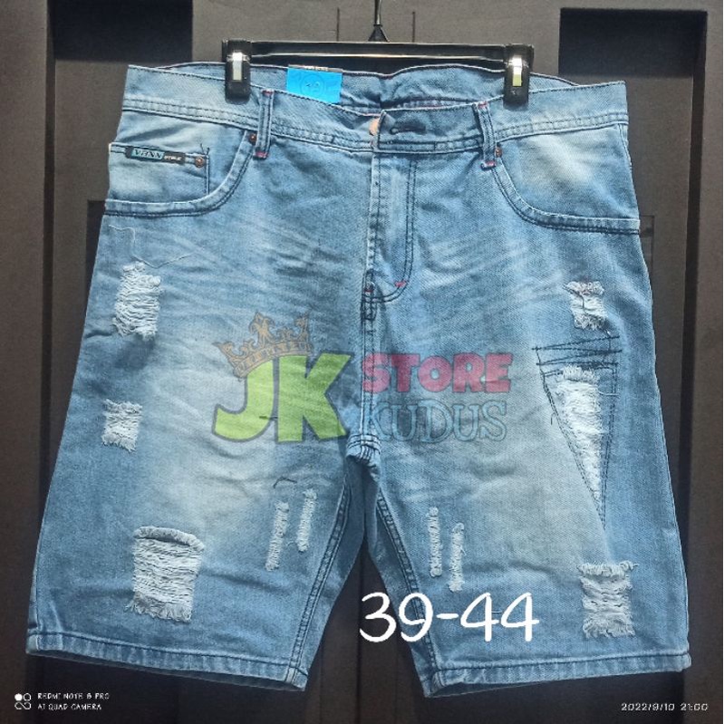 COD CELANA JEANS PENDEK ROBEK/SOBEK BAHAN TEBAL DAN HALUS RIPPEDJEANS