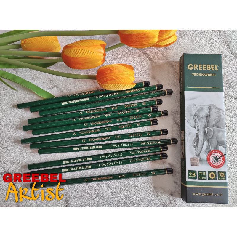 

Pensil 2B Greebel Technograph Lusin