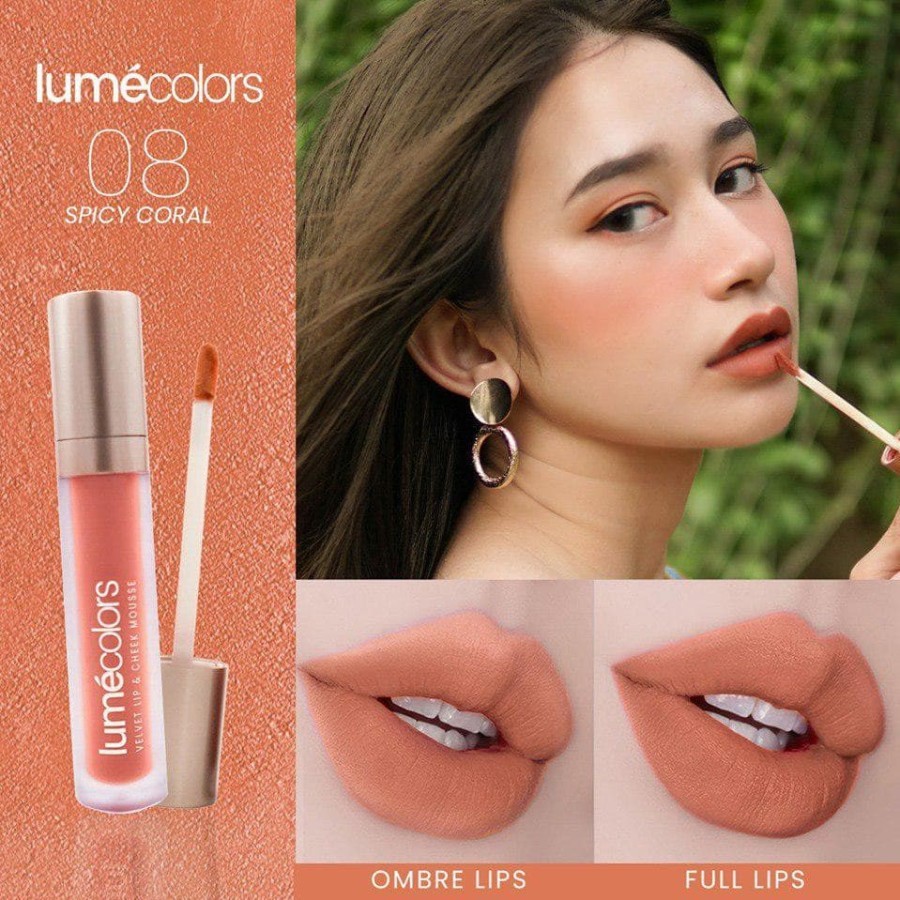 Lipstik Lumecolors Velvet Lip &amp; Cheek Mousse Lume Colors