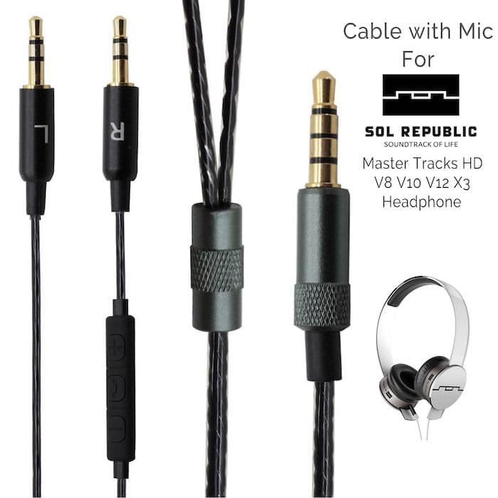 Headphone Cable for Sol Republic Master Track HD V8 V10 V12 X3