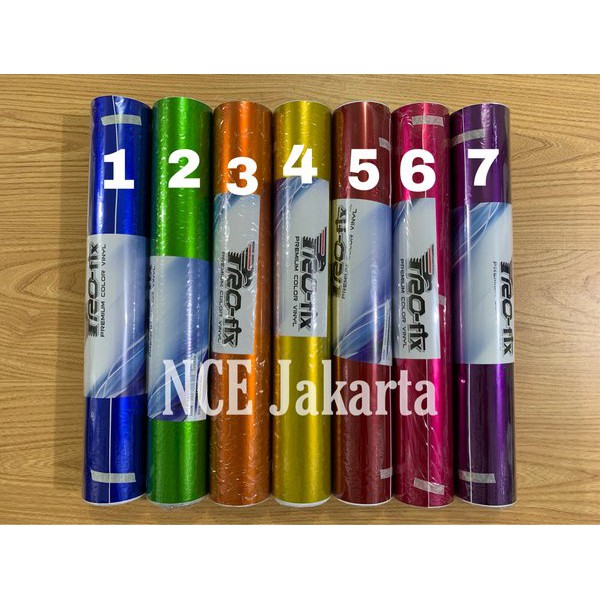 

STIKER POLOS METALIK WARNA PANJANG 1 ROL 15 METER PROFIX METALIC